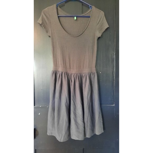 United Colors of Benetton womens grey midi scoop neck fit and flare dress size S - Picture 1 of 12